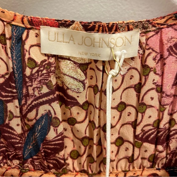 Ulla Johnson Oni Dress 6 Garden Rose NWT floral ruffles silk - Picture 10 of 15